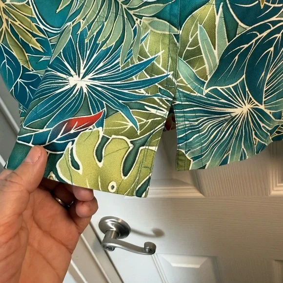 Kriss Kross VTG skirt, 💯% silk floral, teal & yellow 
Machine wash, Size 10 - Picture 4 of 9